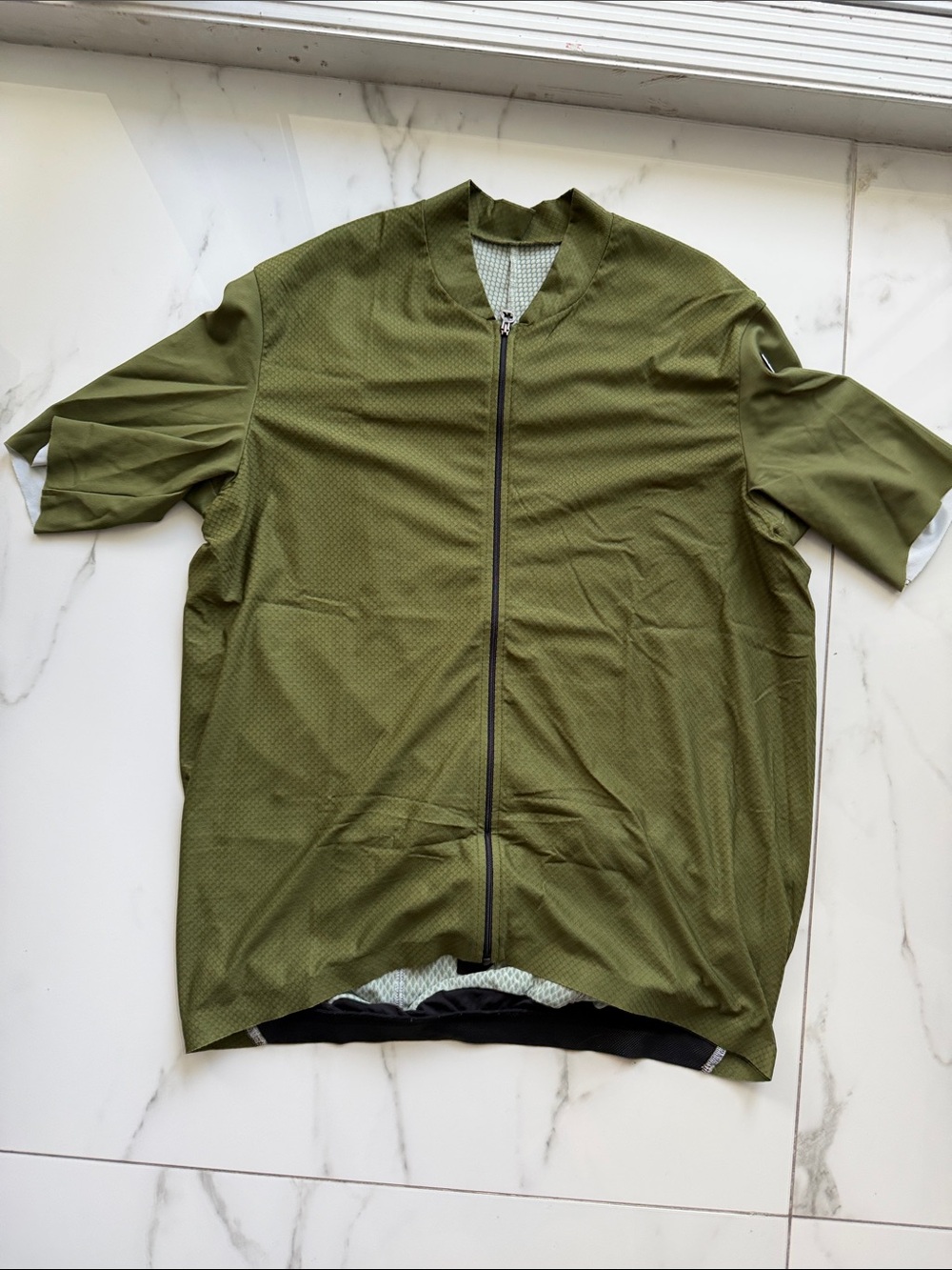 Assos Olive Green Short-Sleeve Zip-Up Cycling Jersey Mille TIR 3xl